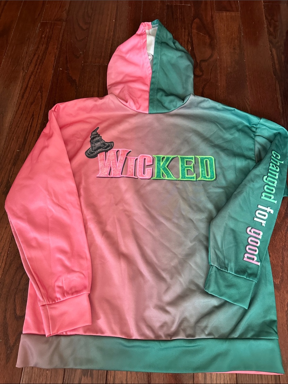 Wicked Graphic Hoodie - Pink & Teal Ombre